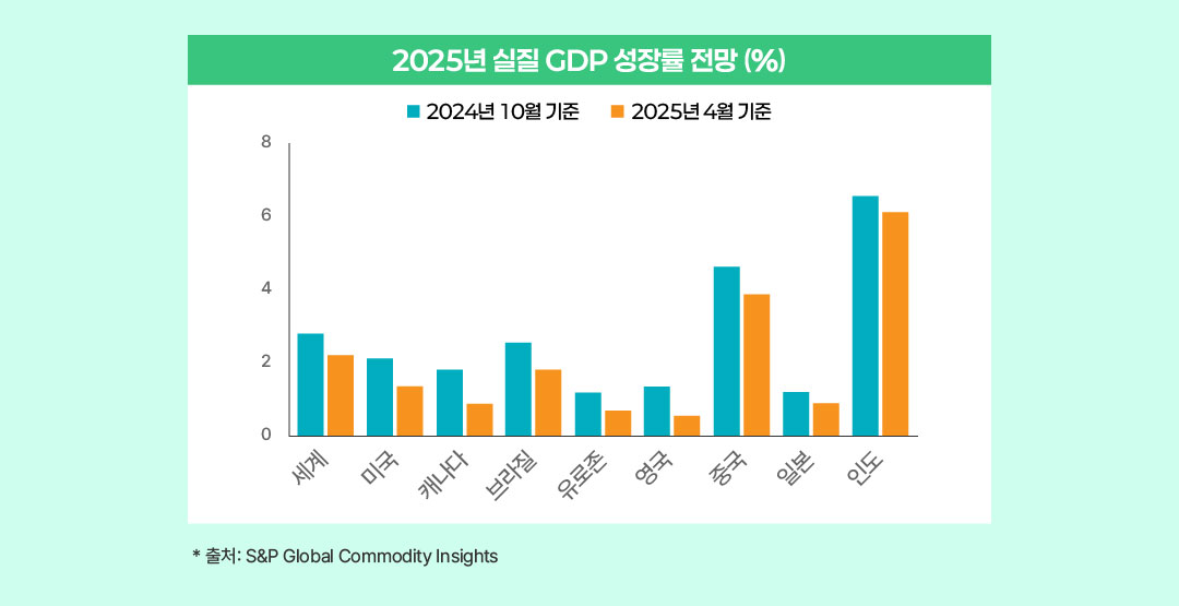 2025년 실질 GDP 성장률 전망