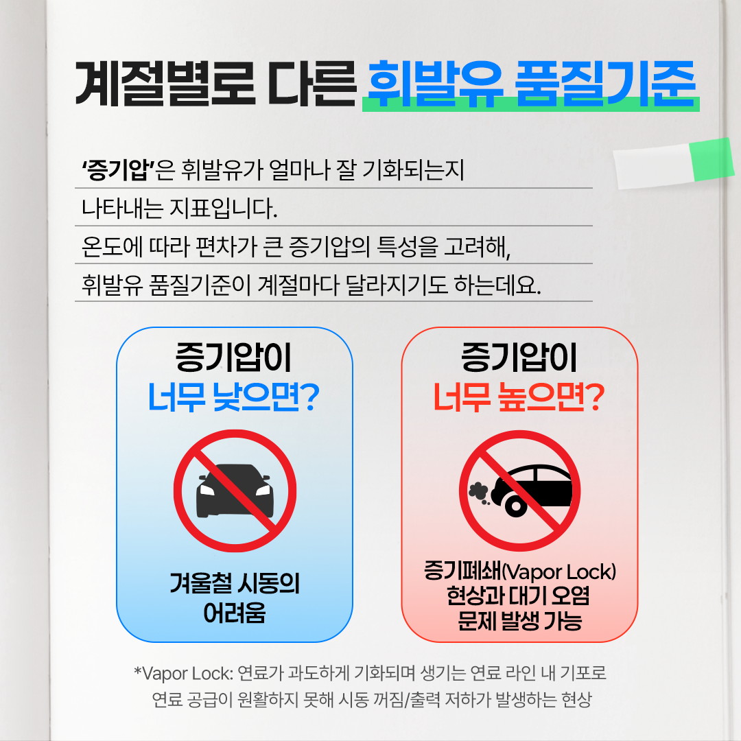 휘발유 여름철 품질기준 총정리2