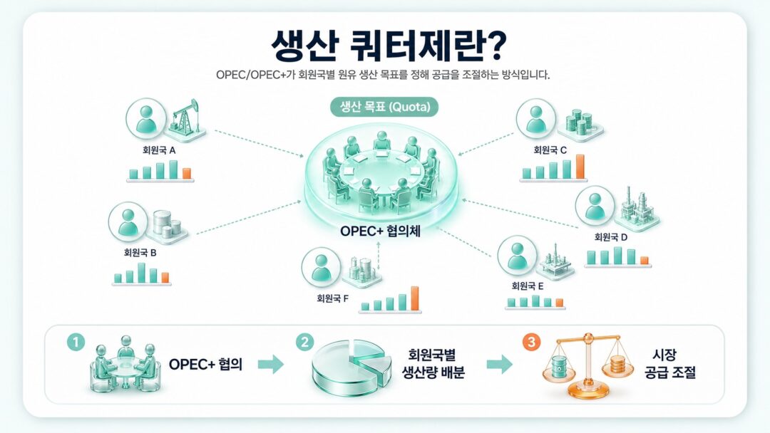 UAE의 OPEC 탈퇴, 글로벌 원유 시장의 질서는 어떻게 달라질까 1 OPEC의 생산 쿼터 설명