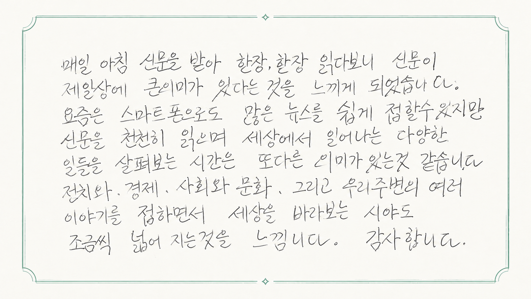 GS칼텍스의 조용한 동행, 어르신들께 ‘안녕’을 배달합니다. 3 GS칼텍스의 조용한 동행, 어르신들께 ‘안녕’을 배달합니다. | letter newspaper 1